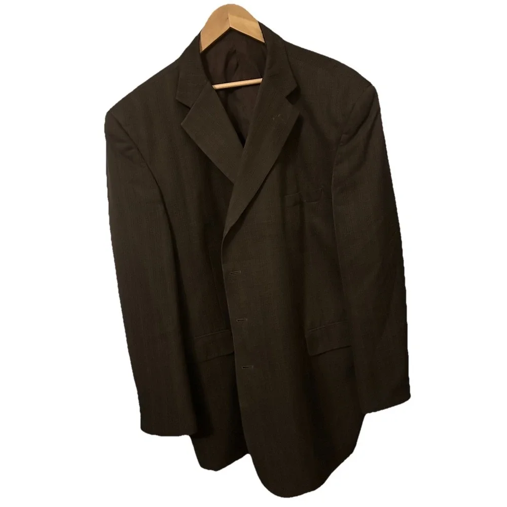 Vanetti Blazer Men's 50L Golden Brown with Black Stripes Sport Coat Jacket